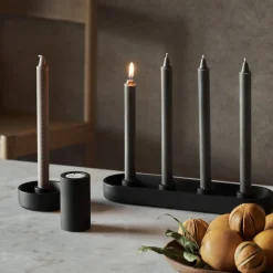 Adventsljusstake Betong Svart