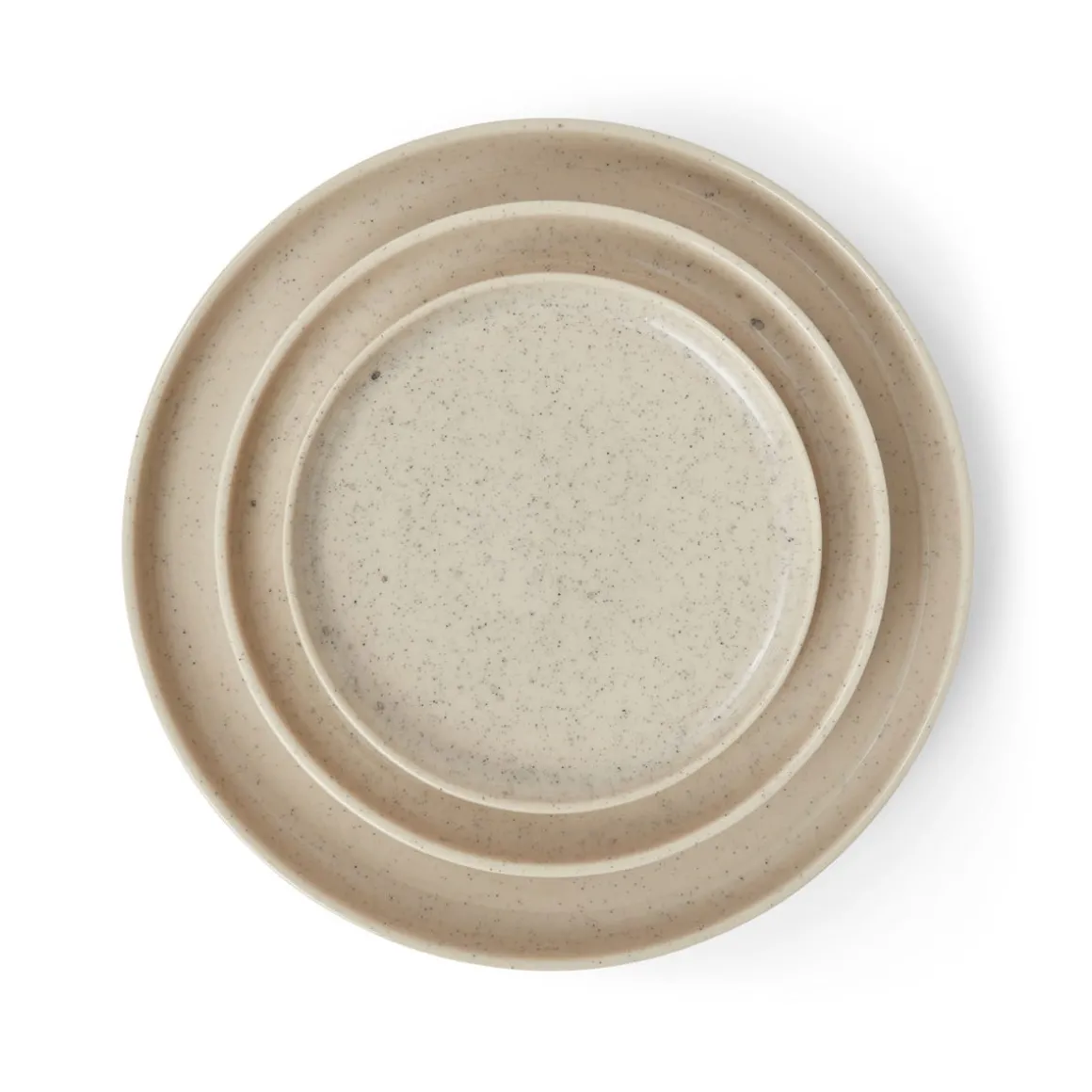 Assiett Bruno 22cm Stengods Spräcklig Beige