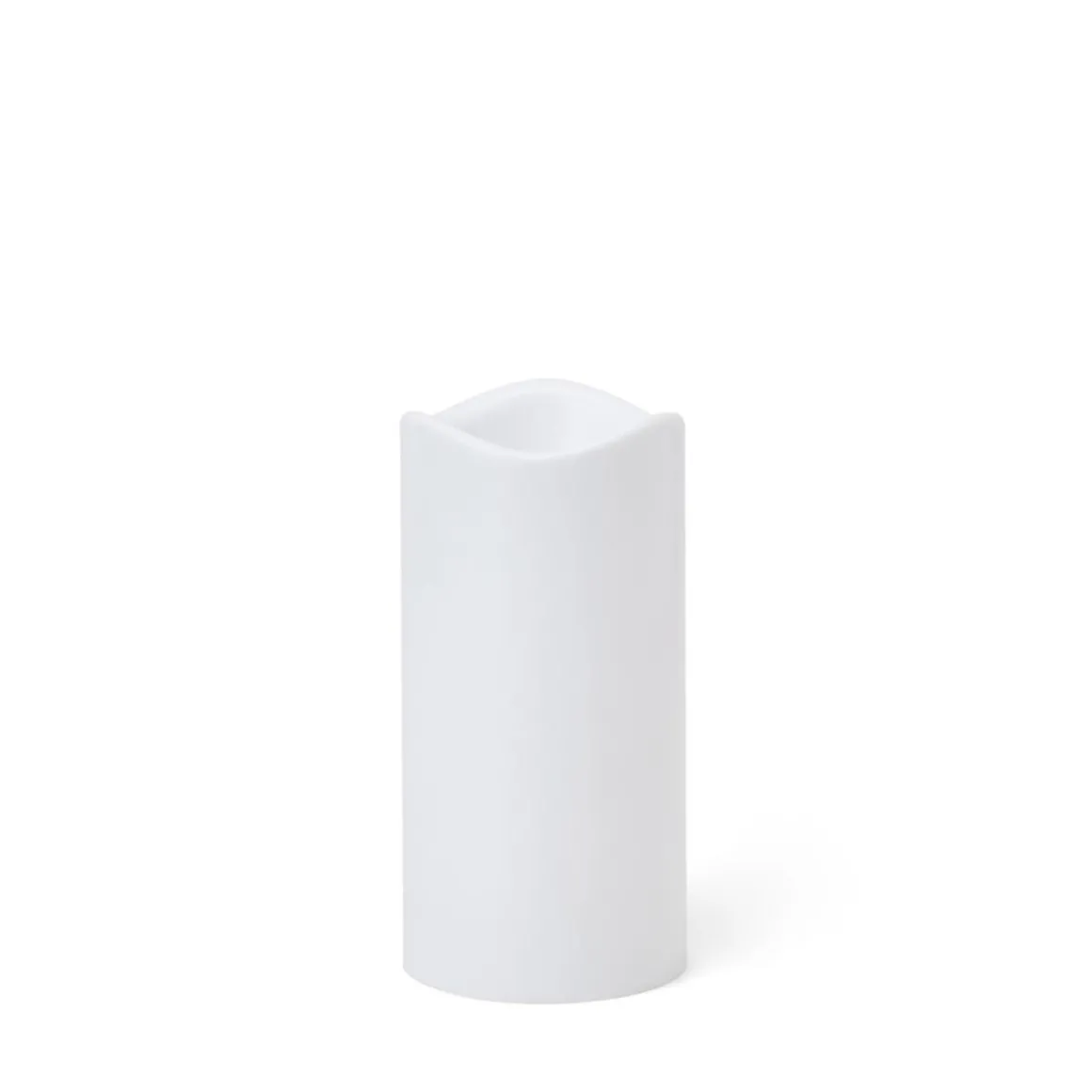 Blockljus LED Timer 15x7,5cm Vit