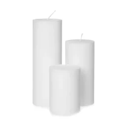 Blockljus Stearin 20x7cm Vit