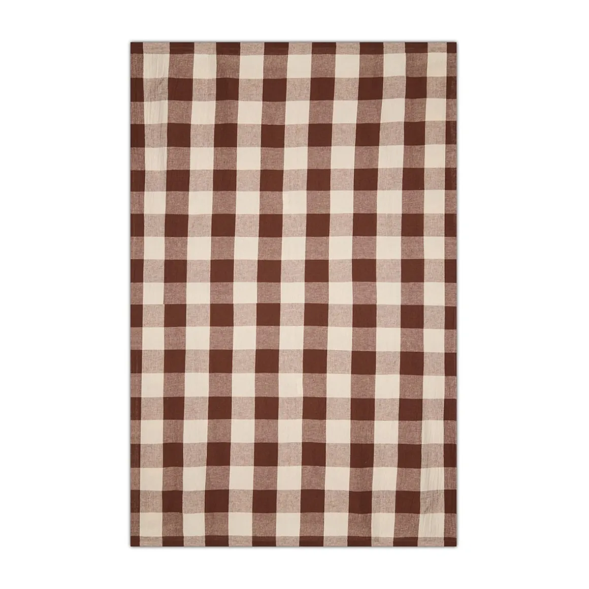 Bordsduk Check 240x140cm Linnemix Brun