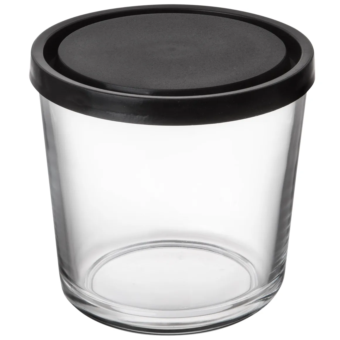 Burk Glas Lock 0,8L Hög Svart