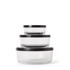 Burk Glas Lock 0,3L Låg Svart