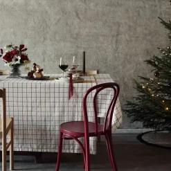 Duk Christmas Check 140x240cm Vit/Röd