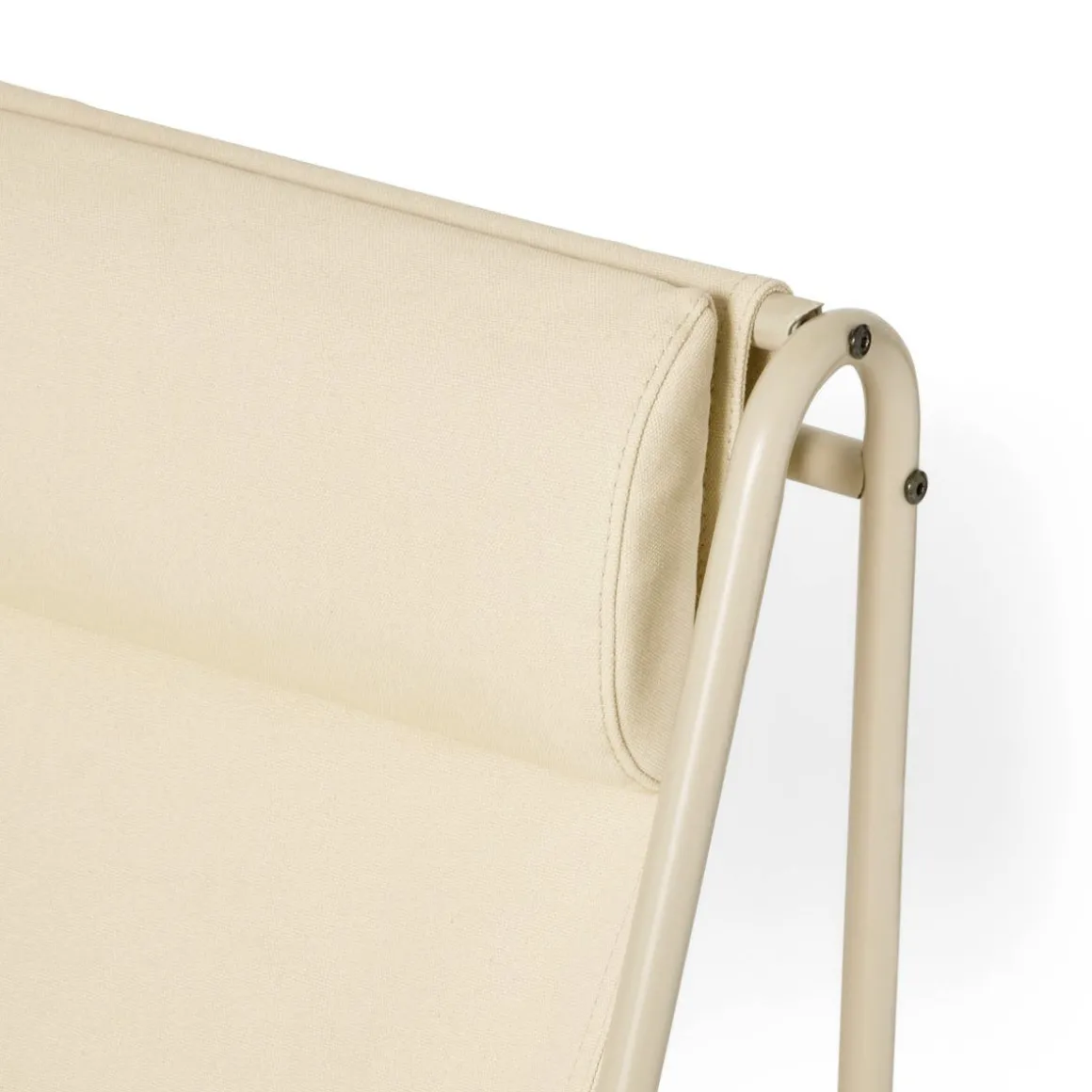 Fåtölj Metall Kanvas Beige