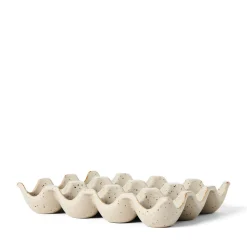 Äggställ 12 ägg Porslin Beige