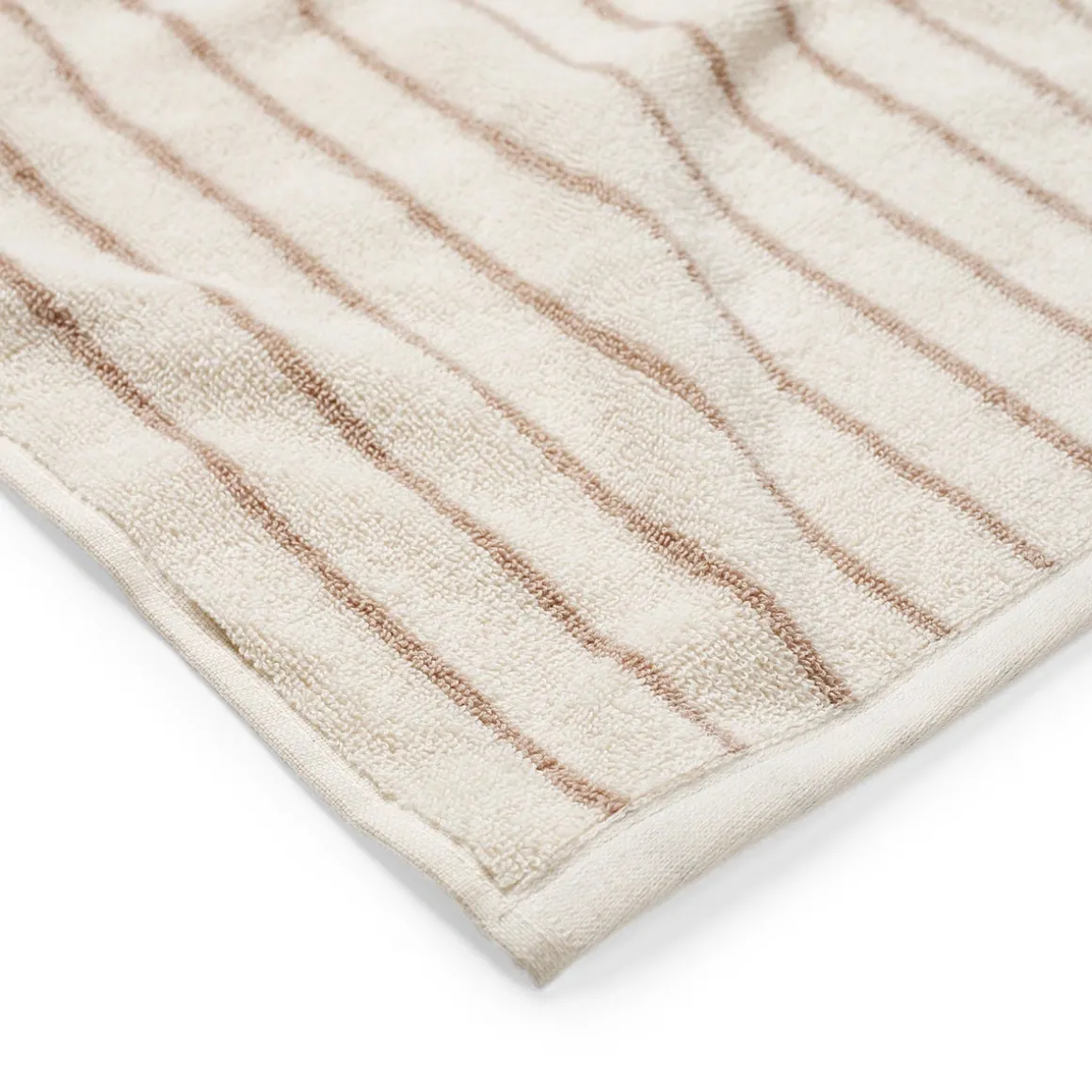 Handduk Line 100x150cm Bomullsfrotté Beige