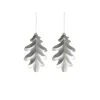 Julgransdekoration Eklöv 2-p Silver