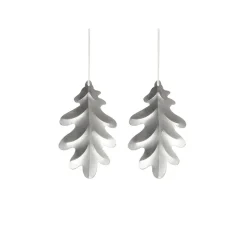 Julgransdekoration Eklöv 2-p Silver