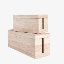 Kabelbox Trä 13x40cm