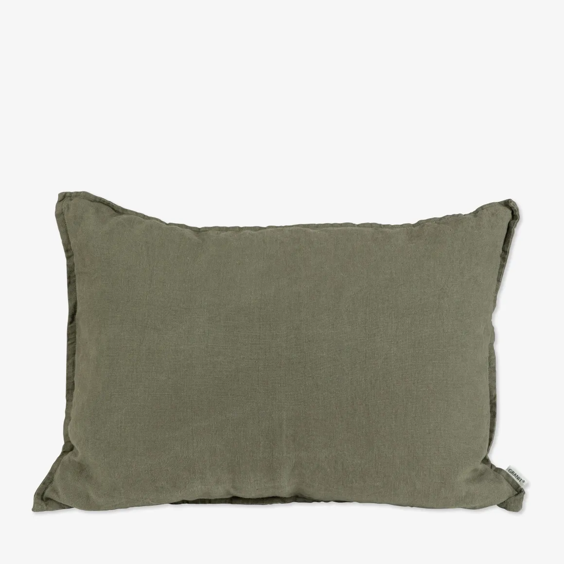 Kudde Linne 50x70cm Mörk Khakigrön