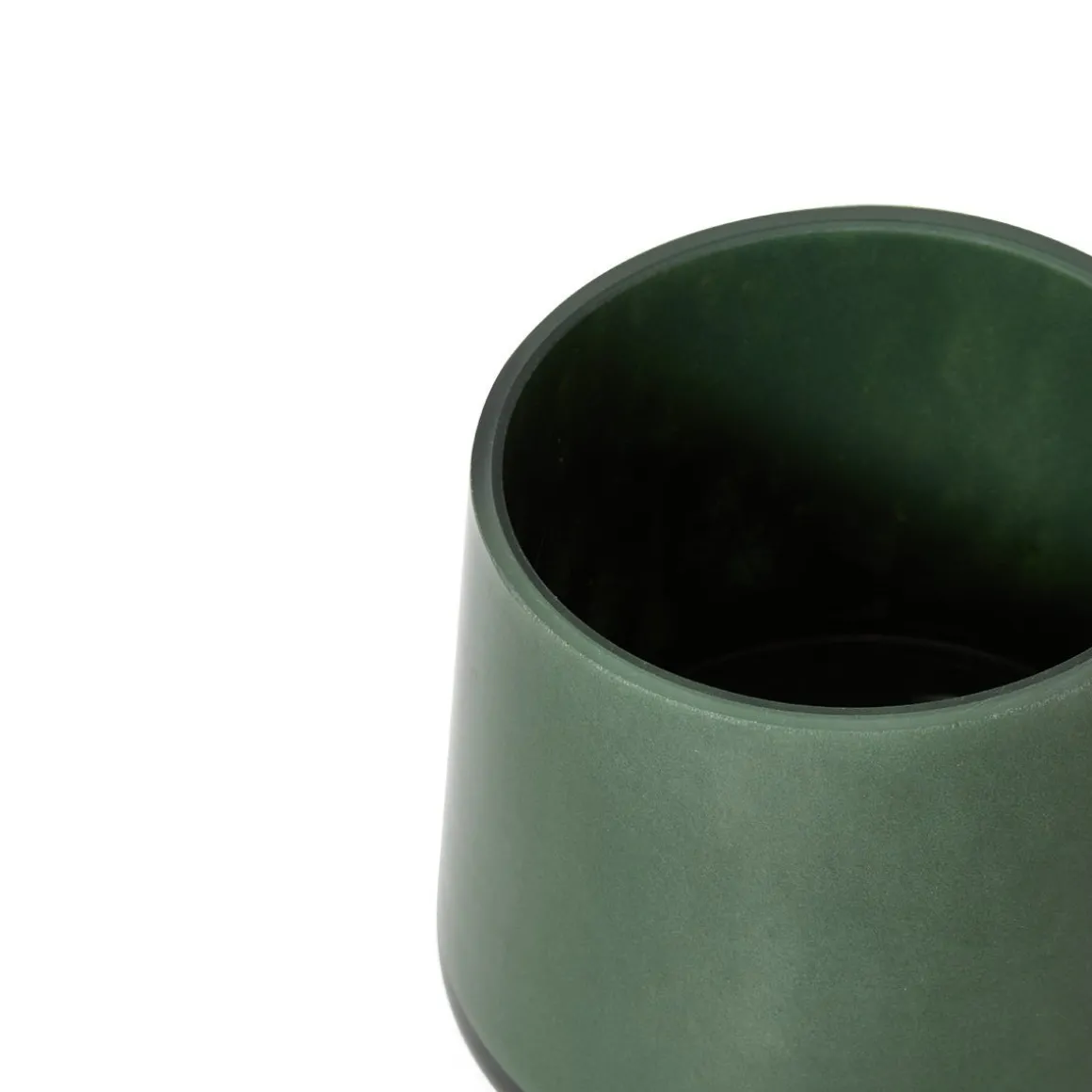 Ljuslykta Glas Mörkgrön 10cm