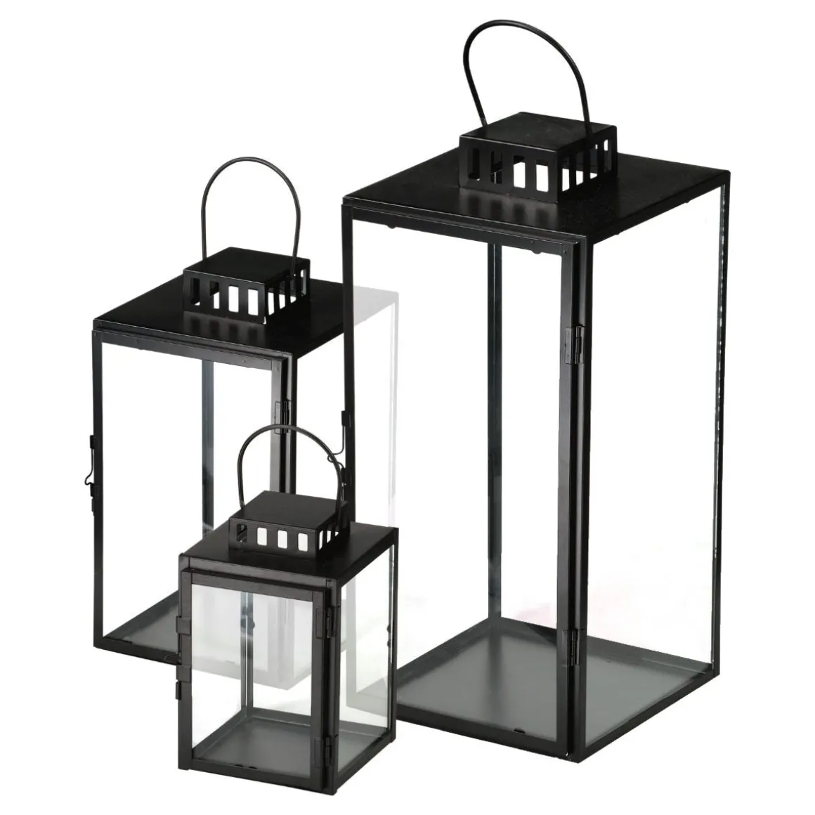 Lykta Metall 41cm Svart