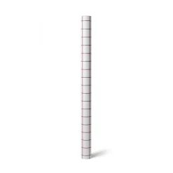Omslagspapper 10m Ruta Vit/Röd