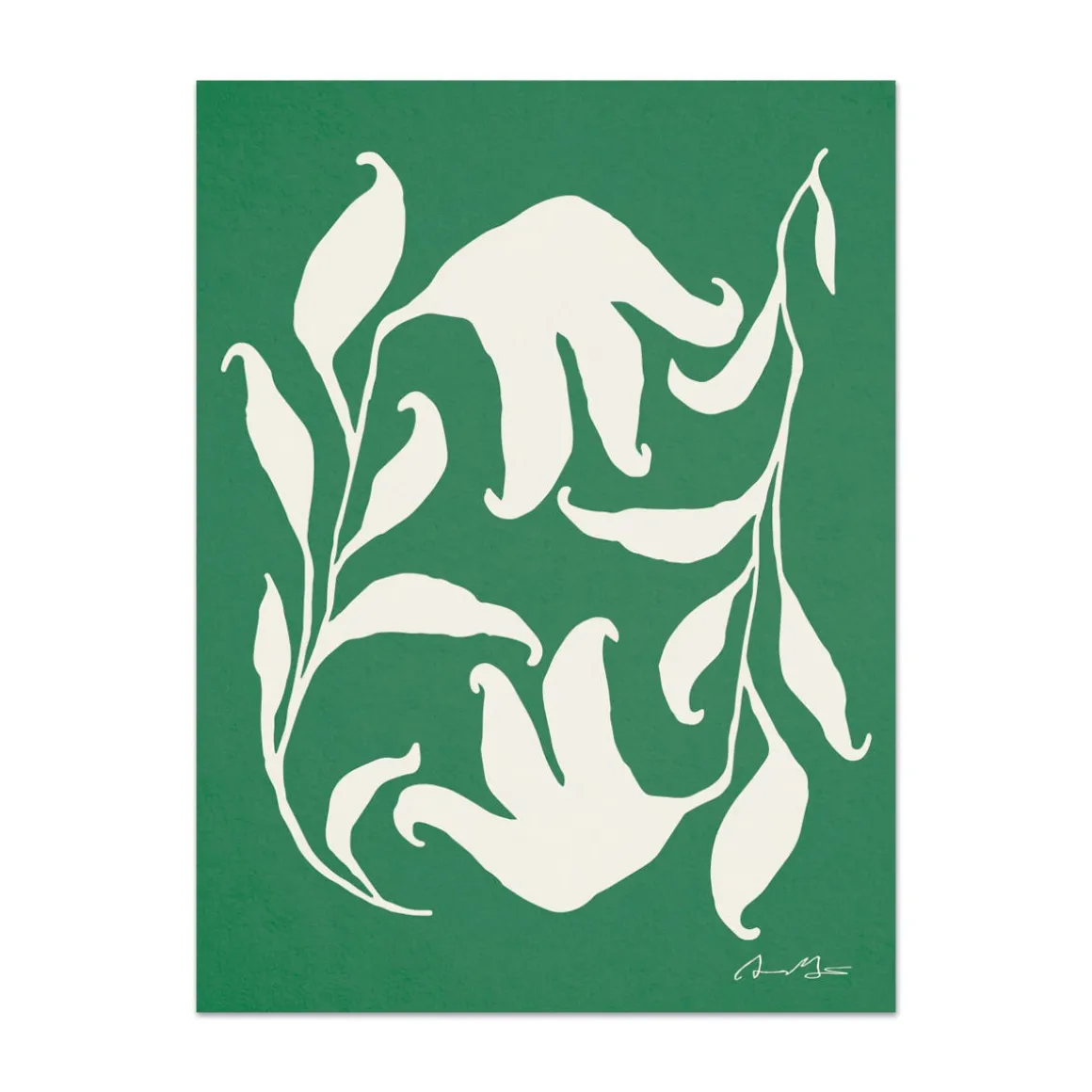 Poster Anna Mörner Högtidsblomster 30x40cm Grön