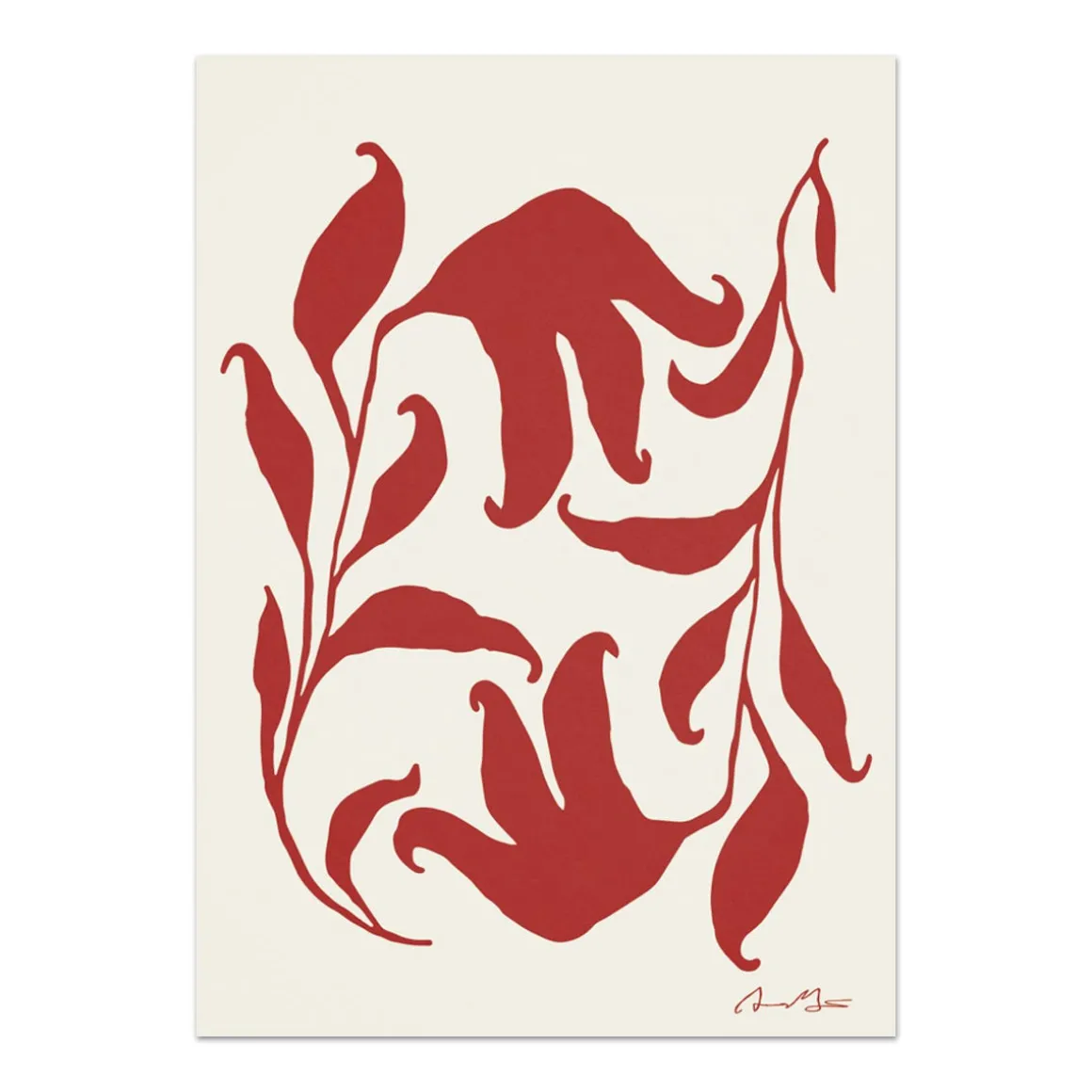 Poster Anna Mörner Högtidsblomster 50x70cm Vit
