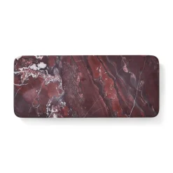 Serveringsbräda 35x15cm Marmor Vinröd