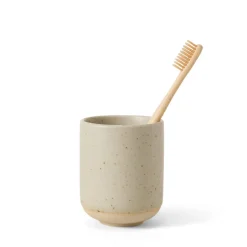 Tandborstmugg 7,5x9,5cm Porslin Beige