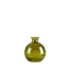 Vas Stickling Rund 10x8,8cm Olivgrön