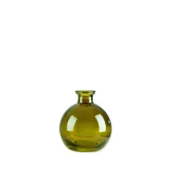 Vas Stickling Rund 10x8,8cm Olivgrön